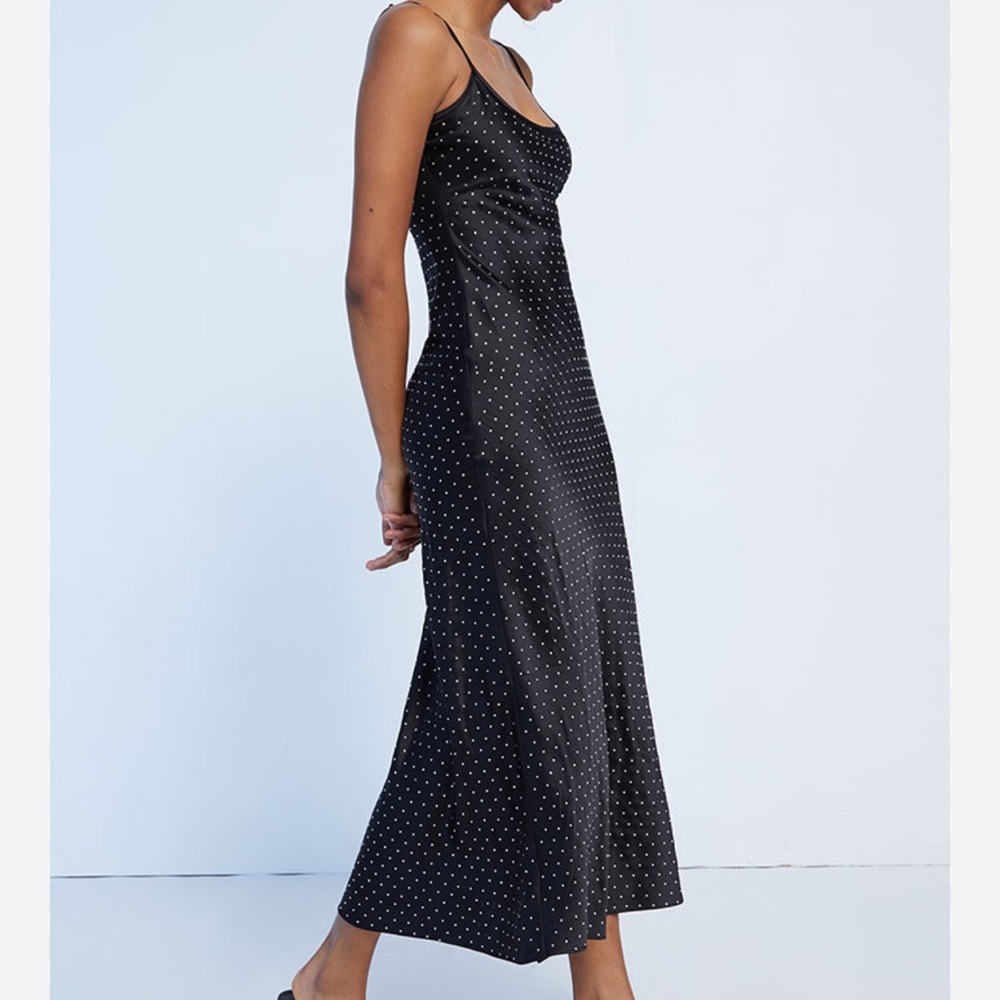WeWoreWhat Black Maxi Dress with rhinestones